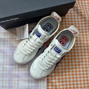 Onitsuka Tiger White Striped Low-Top Sneakers